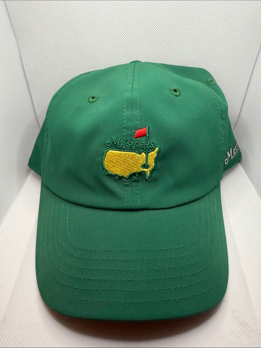 Masters Green Hat with Yellow USA Logo and Red Pin